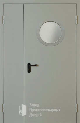 Фото двери «Полуторная с круглым стеклом EI-30» в Талдому