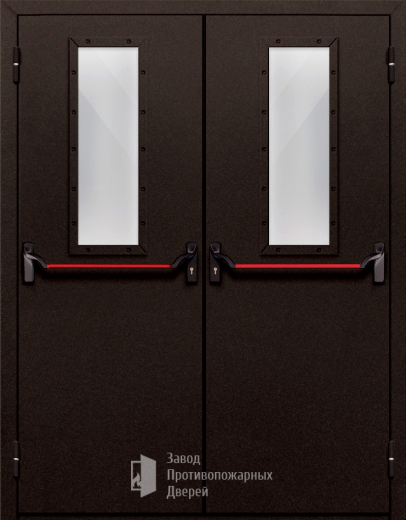 Фото двери «Двупольная со стеклом и антипаникой №610» в Талдому
