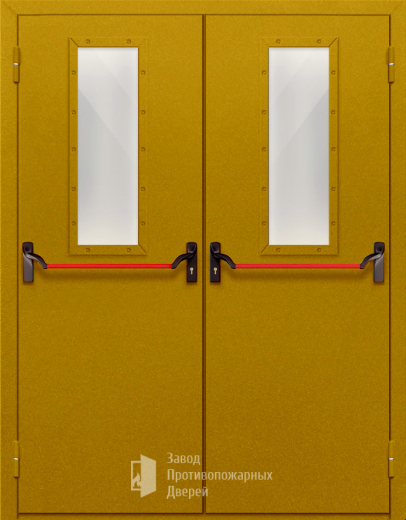 Фото двери «Двупольная со стеклом и антипаникой №65» в Талдому