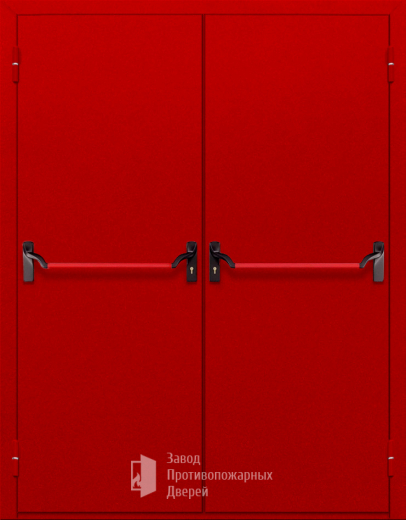 Фото двери «Двупольная глухая с антипаникой (красная)» в Талдому
