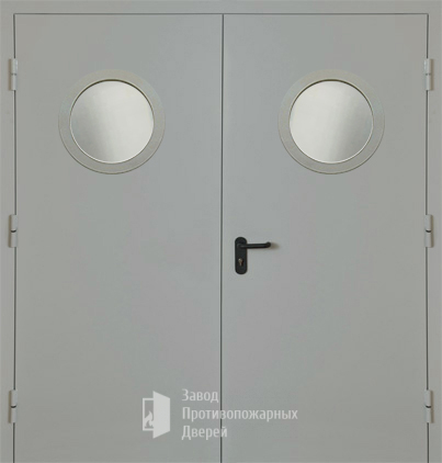 Фото двери «Двупольная с круглым стеклом EI-30» в Талдому