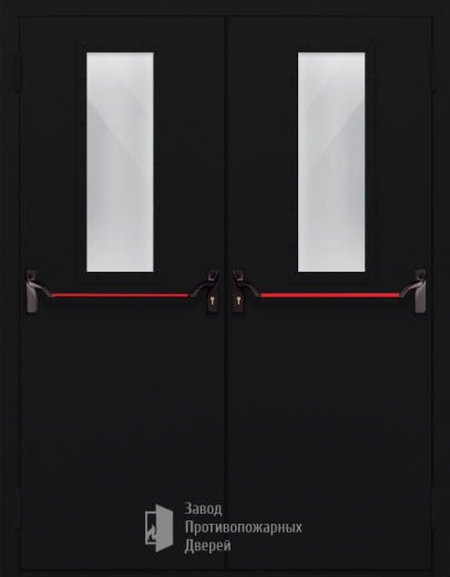 Фото двери «Двупольная со стеклом и антипаникой №64» в Талдому