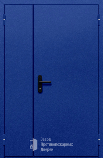 Фото двери «Полуторная глухая (синяя)» в Талдому