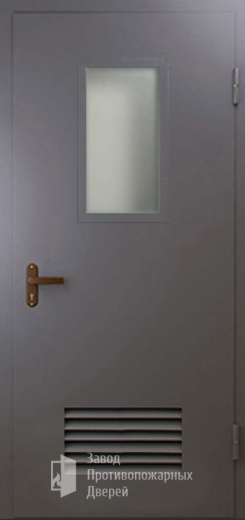 Фото двери «Техническая дверь №5 со стеклом и решеткой» в Талдому