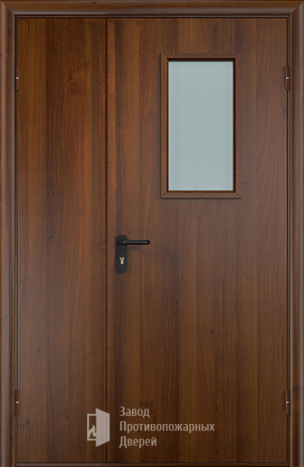 Фото двери «Полуторная МДФ со стеклом EI-30» в Талдому