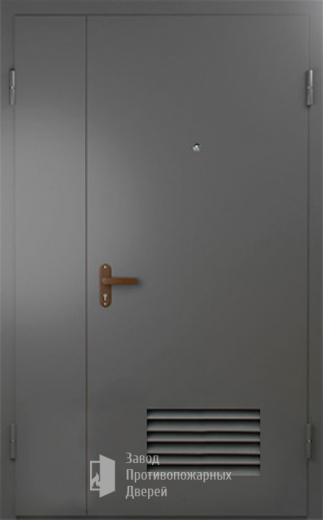 Фото двери «Техническая дверь №7 полуторная с вентиляционной решеткой» в Талдому