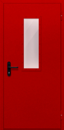 Фото двери «Однопольная со стеклом (красная)» в Талдому