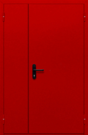 Фото двери «Полуторная глухая (красная)» в Талдому