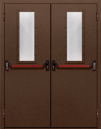 Фото двери «Двупольная со стеклом и антипаникой №68» в Талдому