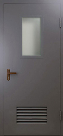 Фото двери «Техническая дверь №5 со стеклом и решеткой» в Талдому