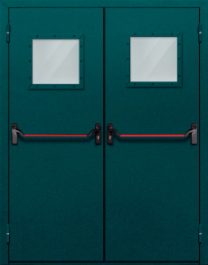 Фото двери «Двупольная со стеклом и антипаникой №56» в Талдому