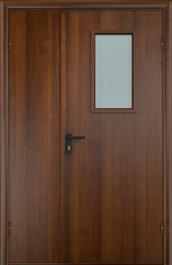 Фото двери «Полуторная МДФ со стеклом EI-30» в Талдому